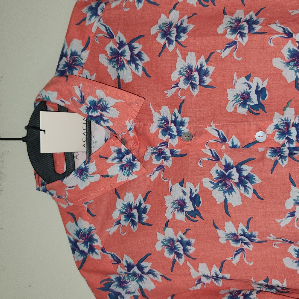 New Acacia Swimwear Men's Aloha Shirt Vintage Aloha Hawaii XL Button Down Men - Picture 14 of 16